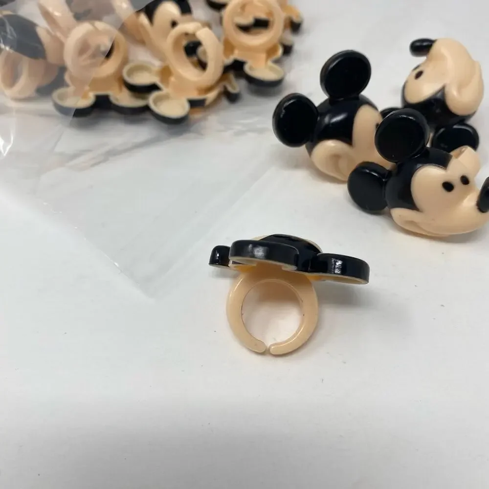 Bulk Mickey Mouse cupcake topper rings Lot of 48